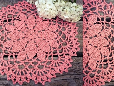 Crochet Aster Flower Doily Tutorial