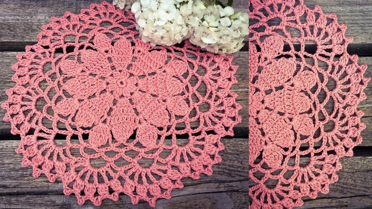 Crochet Aster Flower Doily Tutorial