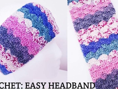 CROCHET HEADBAND! STEP by STEP TUTORIAL! EASY ELEGANT Crochet Headband for ladies.girls!