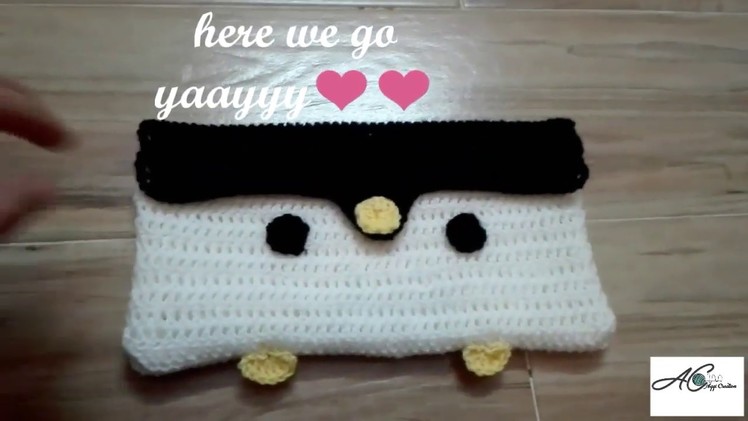 Crochet penguin purse #howto #crochet penguin purse #forbegginers #handmade #pakistaniart