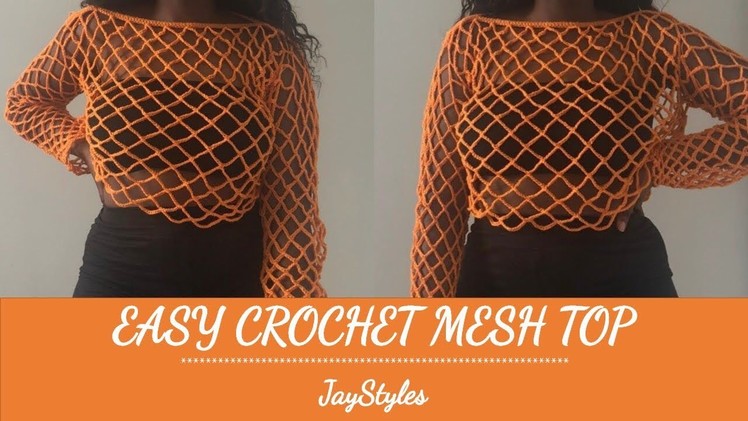 DIY Crochet Mesh Cover Up Top | Simple & Easy Mesh Top Tutorial