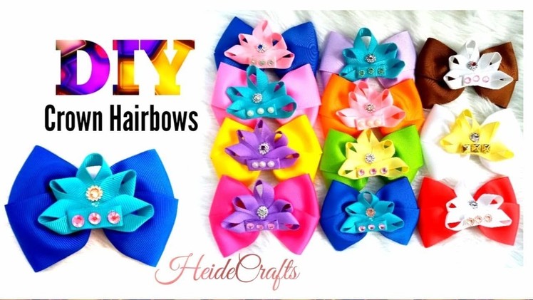 DIY Crown Hairbows || Hairbows Ideas || Easy Tutorial || How to Make