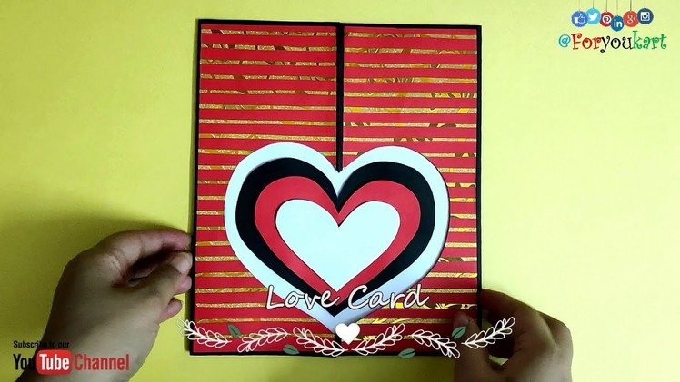 DIY - How to Make a Heart Card | Handmade Simple Love Card Making Ideas | I Love You Card Ideas