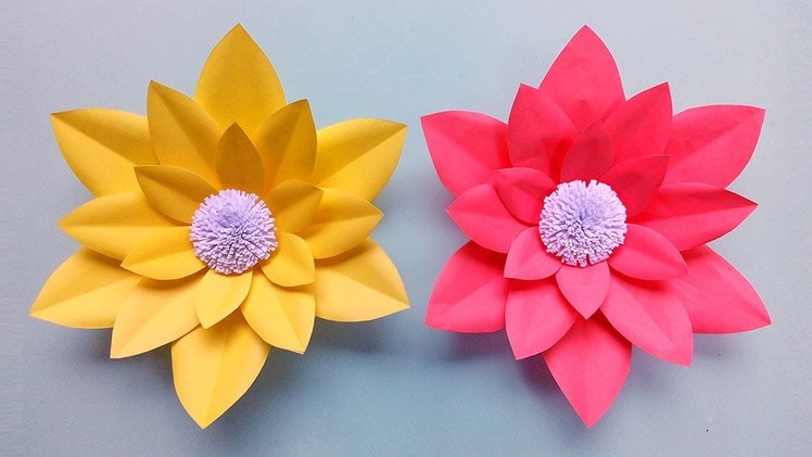 DIY: Wedding paper flowers -Very easy paper flower backdrop tutorial and free template