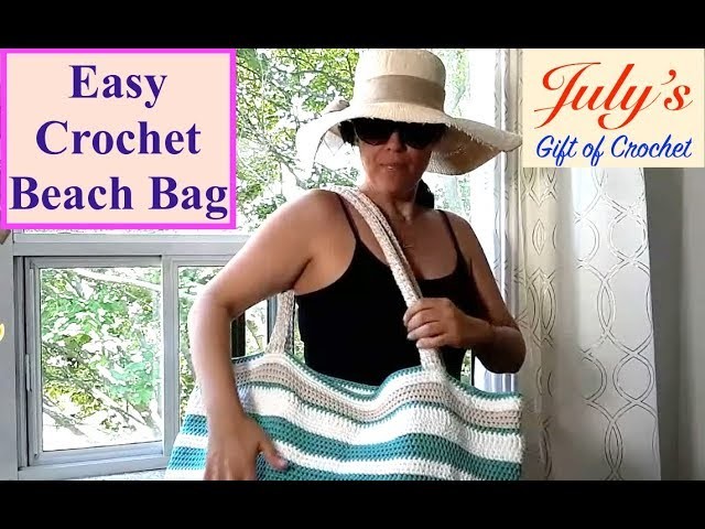 Easy Crochet Beach Bag (July's Gift of Crochet) - The Stitch Sessions #44