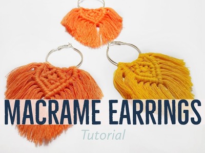 EASY Macrame Earrings Tutorial | BOHO Earrings DIY | Macrame Jewelry