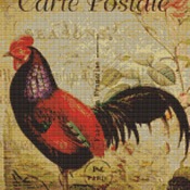 French Postcard Cross Stitch Pattern