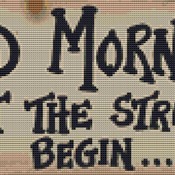 Good Morning Cross Stitch Pattern