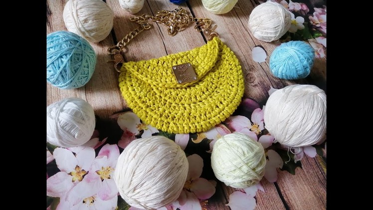 How to crochet a halfmoon bag - Móc túi bán nguyệt