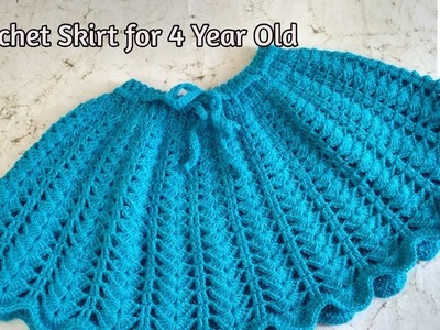 How to Crochet a Skirt for 4 Year Old Girl | Crochet for Beginners | Easy Pattern to Make Any Size