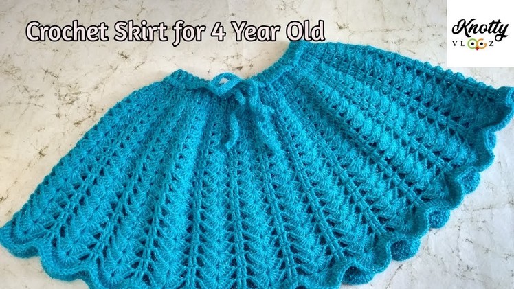 How to Crochet a Skirt for 4 Year Old Girl | Crochet for Beginners | Easy Pattern to Make Any Size