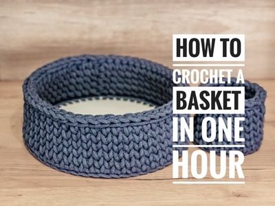How to Crochet a Wooden Based Basket - Crochet Basket Tutorial