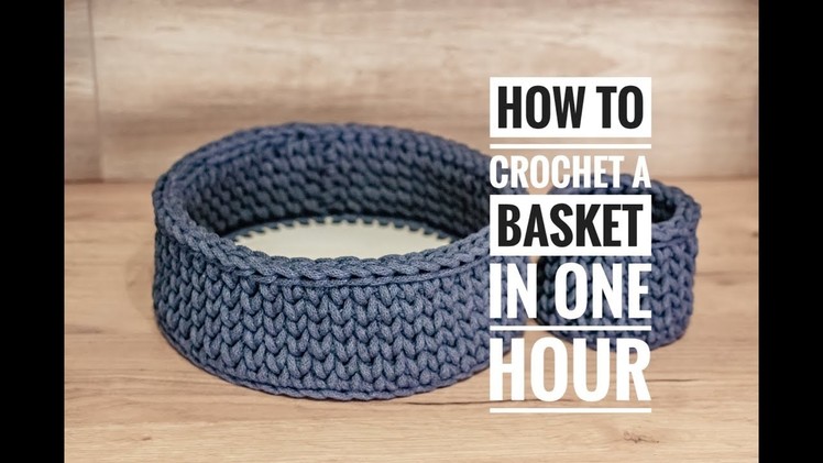 How to Crochet a Wooden Based Basket - Crochet Basket Tutorial