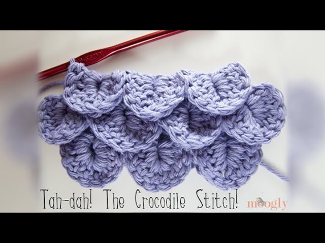 How to Crochet: Crocodile Stitch (Left Handed)