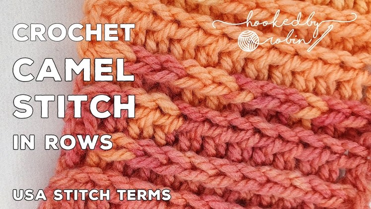 How to Crochet the Camel Stitch in Rows | HDC in the 3rd Loop | Faux Knit Crochet Stitch Tutorials