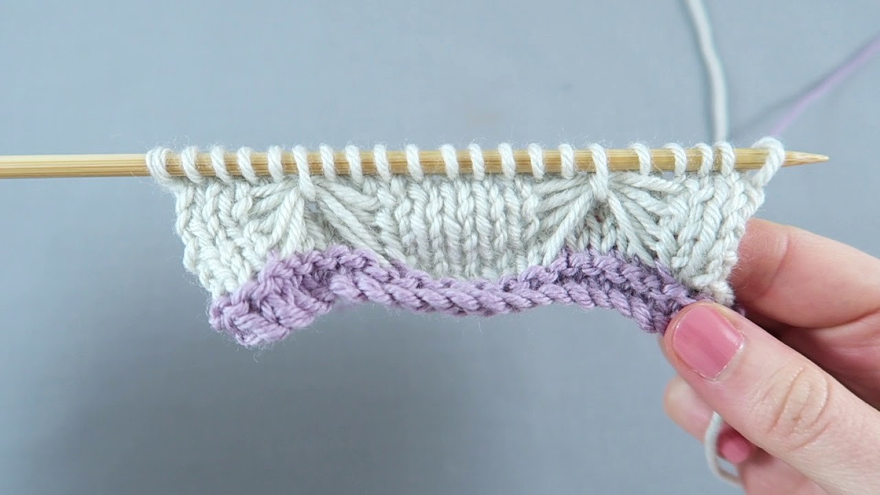 How to knit Wave and Butterfly Stitch
