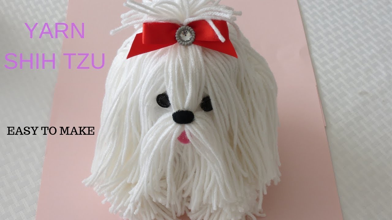 How to make a yarn.wool dog. Shih Tzu