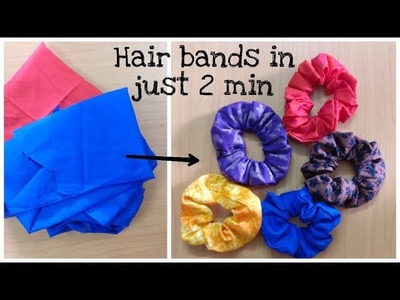 How To Make Hair Rubber Band At Home | Hair Scrunchine Tutorial| DIY | Hair Band From Old Clothes
