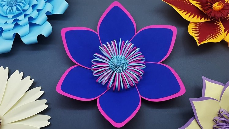 How to Make Paper Flower for Wedding Backdrop | DIY Paper Flowers Wall Decorations