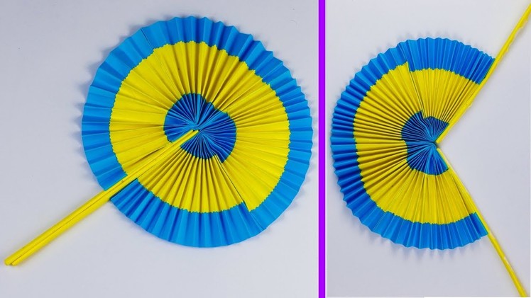 How to make  Paper Folding  fan | DIY Paper POCKET FAN | folding paper fan tutorial