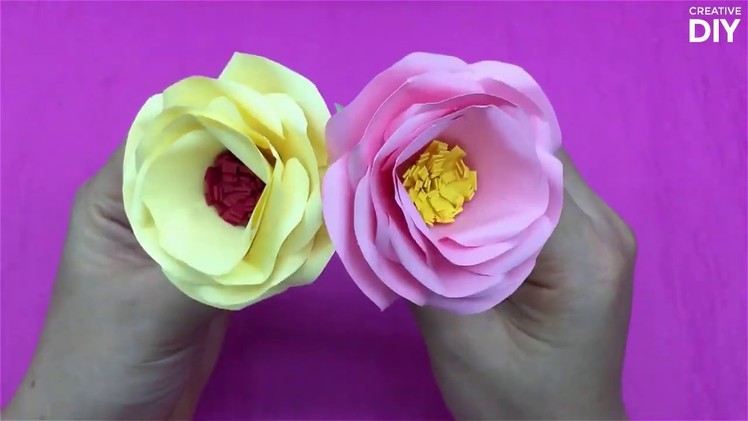 How to Make Paper Rose Flower Very Easy and Simple - DIY Origami Rose Tutorial