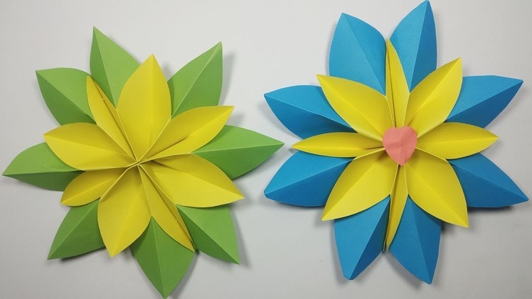 How to make poinsettia flower with paper | DIY - Origami