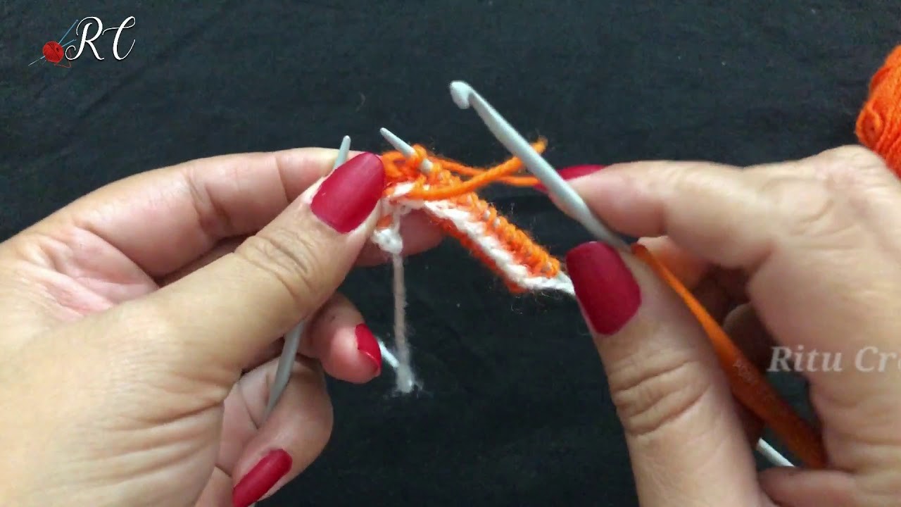Knitting Very Different Easy Style Border  | Knitting Hindi Videos |