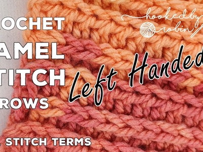 LEFT HANDED How to Crochet the Camel Stitch in Rows | HDC in the 3rd Loop | Faux Knit Crochet Stitch