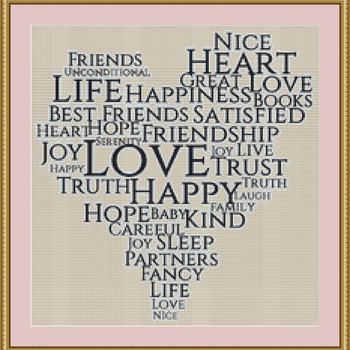 Love Heart Cross Stitch Pattern