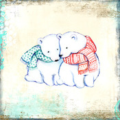 Polar Bears With Scarves Cross Stitch Pattern