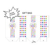 Polka Dot Birthday Gift Bag Template PDF Instant Download
