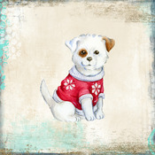 Puppy In Sweater Cross Stitch Pattern