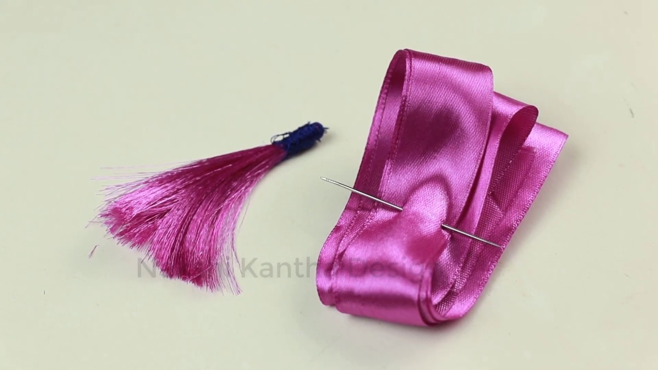 Ribbon Work: How to Make Tassels from Ribbon.Tassel making for kurti, blouse, saree, dresses