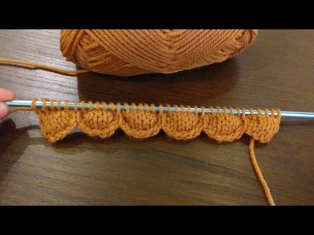 Scalloped Border Very Simple & Easy with super easy cast on for Knitting and Crochet