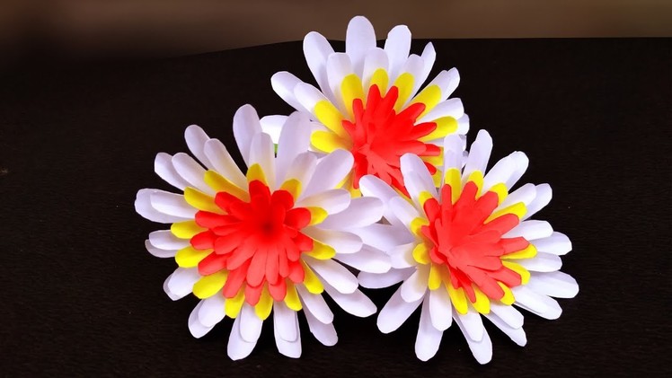 Super easy way to make paper flower | Easy Paper Flowers | DIY Paper Flower Tutorial