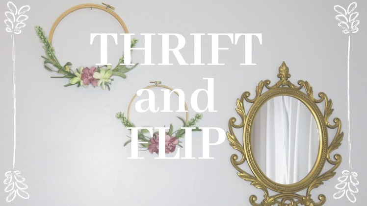 THRIFT AND FLIP | COLLAB WITH LIVING EVEN KEELED |DIY hoop wreath | Summer 2019