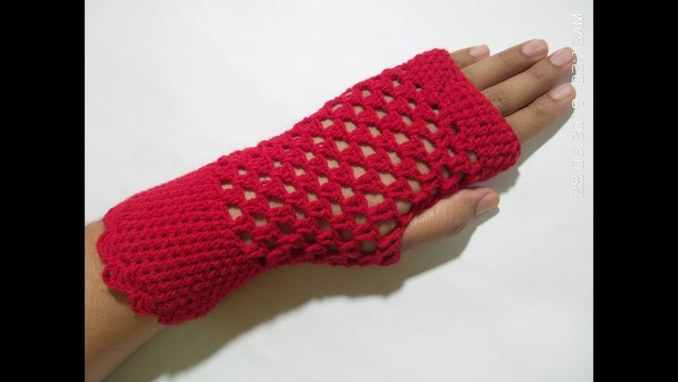 Tutorial:How to Crochet Fingerless Gloves | Sam Crochet | Hindi\urdu