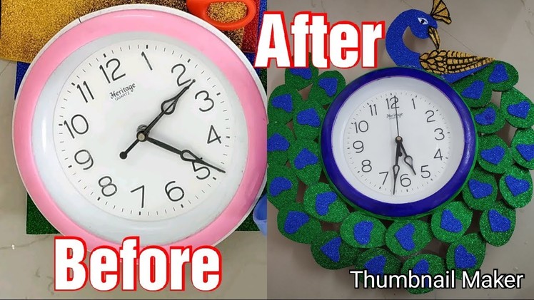 Tutorial On How To Make Old Clock Into New Stylish Clock | DIY Craft Make Old Wall Clock Into New