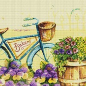 Bakery Bicycle Cross Stitch Pattern