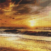 Beach Sunset Cross Stitch Pattern