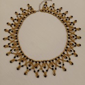 Handmade Golden Black Beads Necklace