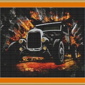 Hot Rod Cross Stitch Pattern