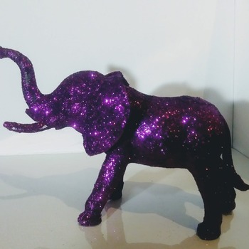 Purple Glitter Elephant