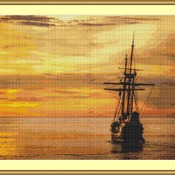 Sailing Into The Sunset Cross Stitch Pattern