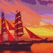 Scarlet Sails Cross Stitch Pattern