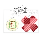Teddy Bear Santa To From Gift Box Template Paper Craft PDF Instant Download