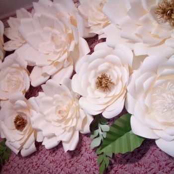 15pcs  Large Paper flower backdrop, wedding decor, bridal shower, wedding arch flowers, wedding reception,Nursery decor, Baby shower