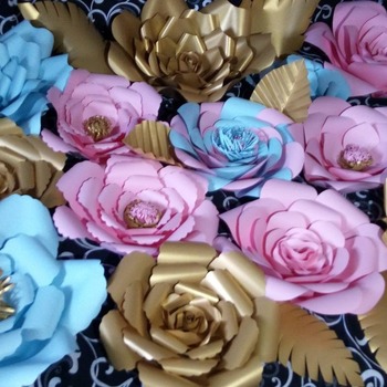 15pcs  Large Paper flower backdrop, wedding decor, bridal shower, wedding arch flowers, wedding reception,Nursery decor, Baby shower