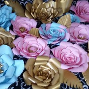 15pcs  Large Paper flower backdrop, wedding decor, bridal shower, wedding arch flowers, wedding reception,Nursery decor, Baby shower