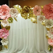 15pcs Large Paper flowers,backdrop, wedding wall decor, flore de papel, wedding decor, bridal shower, nursery decor, baby shower decor